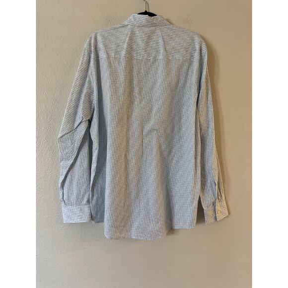 ALFANI Men's Button Up Dress Shirt Size XL Blue Geometric Collared Long Sleeve - Picture 3 of 9